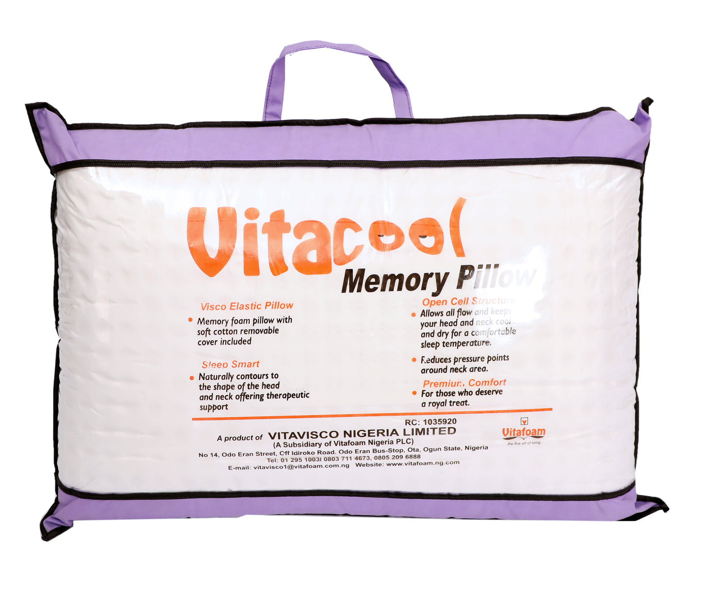 Large Memory Pillow Visco Elastic